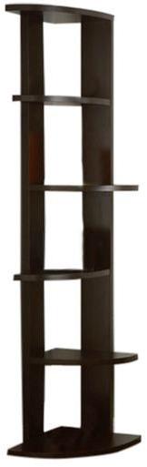 Woodsworth Mexico Corner Book Shelf in Espresso Walnut Finish