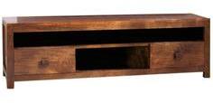 Woodsworth Mexico Entertainment Unit With Two Drawers In Provincial Teak Finish