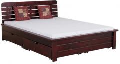 Woodsworth Mexico King Sized Bed with storage in Passion Mahogony Finish