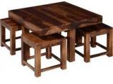 Woodsworth Mexico Sheesham Wood Coffee Table In Provincial Teak Finish