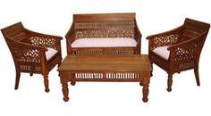 Woodsworth Mexico Sofa Set In Colonial Maple Finish