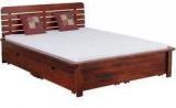 Woodsworth Mexico Solid Wood King Sized Bed With Storage In Colonial Maple Finish