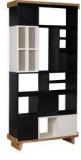 Woodsworth Minerva Book Shelf In Black And White Finish