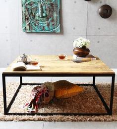 Woodsworth Modena Coffee Table In Metal With Wooden Top