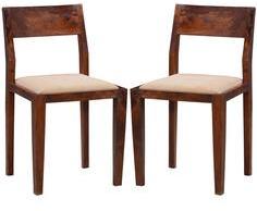 Woodsworth Monterrey Dining Set Of Two Chair In Light Brown Finish