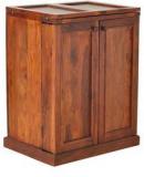 Woodsworth Montevideo Solid Wood Bar Cabinet In Honey Oak Finish