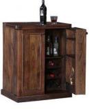 Woodsworth Montevideo Solid Wood Bar Cabinet In Provincial Teak Finish