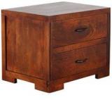 Woodsworth Montevideo Solid Wood Bed Side Table In Colonial Maple Finish