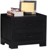 Woodsworth Montevideo Solid Wood Bedside Table In Espresso Walnut Finish