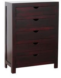 Woodsworth Montevideo Solid Wood Chest Of Drawers In Passion Mahogany Finish