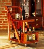 Woodsworth Mosby Bar Trolley In Honey Oak Finish