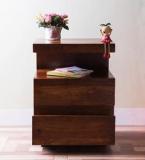 Woodsworth Oakville Solid Wood Bedside Table In Honey Oak Finish