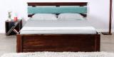 Woodsworth Olney Queen Size Bed With Upholstered Headboard In Provincial Teak Finish