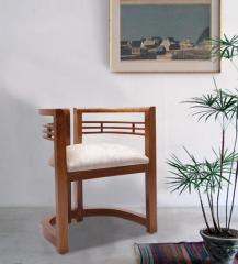 Woodsworth Omak Teak Wood Arm Chair in Natural Teak Finish