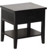 Woodsworth Ordoba Solid Wood Bed Side Table In Espresso Walnut Finish