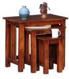 Woodsworth Oritz Solid Wood Set Of Tables In Honey Oak Finish