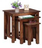 Woodsworth Oritz Solid Wood Set Of Tables In Provincial Teak