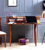 Woodsworth Palencia Sheesham Wood Study & Laptop Table In Provincial Teak Finish