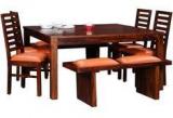 Woodsworth Palermo Solid Wood Eight Seater Dining Set In Honey Oak Finish