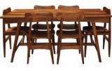 Woodsworth Paloma Solid Wood Six Seater Dining Set In Provincial Teak Finish