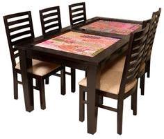 Woodsworth Panama City Dining Table Set In Espresso Walnut Finish