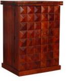 Woodsworth Patterned Wooden Bar Cabinet In Colonial Maple Finish