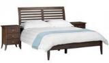 Woodsworth Pembroke King Size Bed With Two Bedside Tables In Espresso Walnut Finish