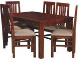 Woodsworth Pessoa Four Seater Dining Set In Colonial Maple Finish