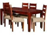 Woodsworth Pessoa Six Seater Dining Set In Colonial Maple Finish