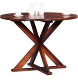 Woodsworth Porto Alegre Four Seater Solid Wood Dining Table In Honey Oak Finish