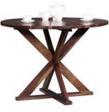 Woodsworth Porto Alegre Four Seater Solid Wood Dining Table In Provincial Teak Finish