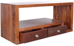 Woodsworth Queretaro Solid Wood Entertainment Unit in Dual Tone Finish