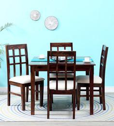 Woodsworth Raliegh Four Seater Dining Set In Provincial Teak Finish