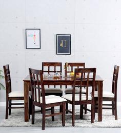 Woodsworth Raliegh Six Seater Dining Set In Provincial Teak Finish