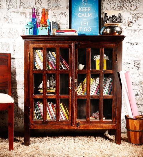 Woodsworth Raliegh Solid Wood Book Case in Provincial Teak Finish