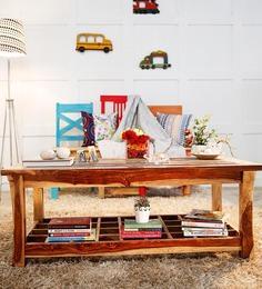 Woodsworth Raliegh Solid Wood Coffee Table In Natural Sheesham Finish