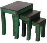 Woodsworth Rio Set Of Tables In Green Oak Finish