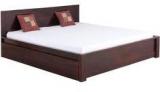 Woodsworth Robinson Solid Wood King Sized Bed With Storage In Passion Mahogany Finish