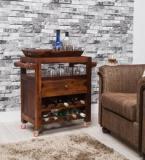 Woodsworth Rochester Bar Trolley In Honey Oak Finish