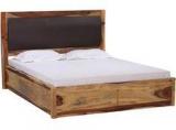 Woodsworth Rosario Queen Size Bed In Natural Finish