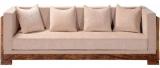 Woodsworth Ruston Three Seater Sofa With Throw Cushions In Honey Oak Finish