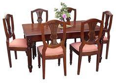 Woodsworth Saffron Aesthetic 6 Seater Dining Table Set