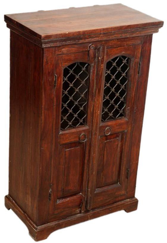 Woodsworth Saffron cabinet with Jali Doors in Povincial Teak Finish