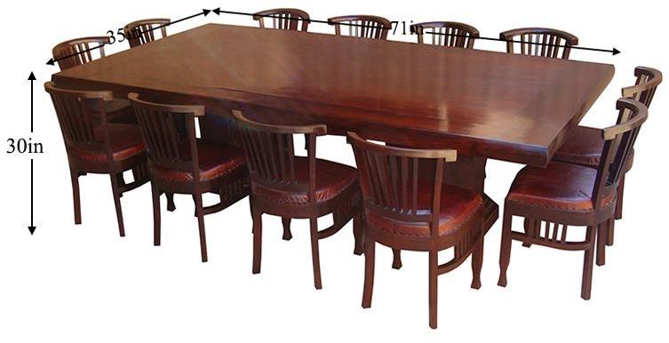 Woodsworth Saffron Dining Table Set in Mahogany Wood finish