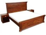 Woodsworth Salvador King Size Bed With Two Bedside Tables In Colonial Maple Finish