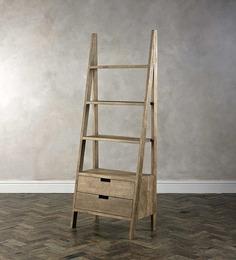 Woodsworth Salvador Ladder Like Book Shelf With Two Drawers In Provincial Teak Finish