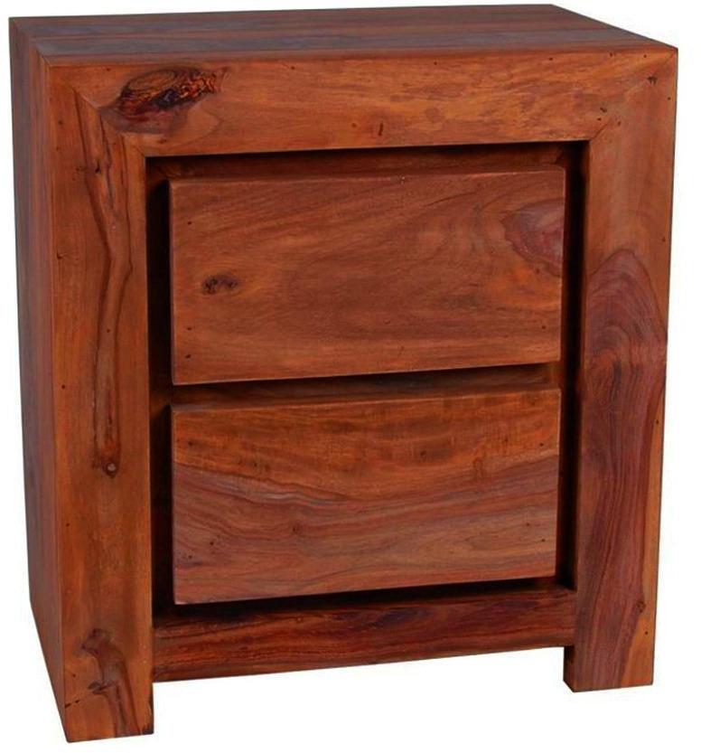 Woodsworth Salvador Two Drawered Bed Side Table No Stain Polish