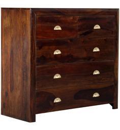 Woodsworth San Jose Solid Wood Chest Of Drawers In Provincial Teak Finish