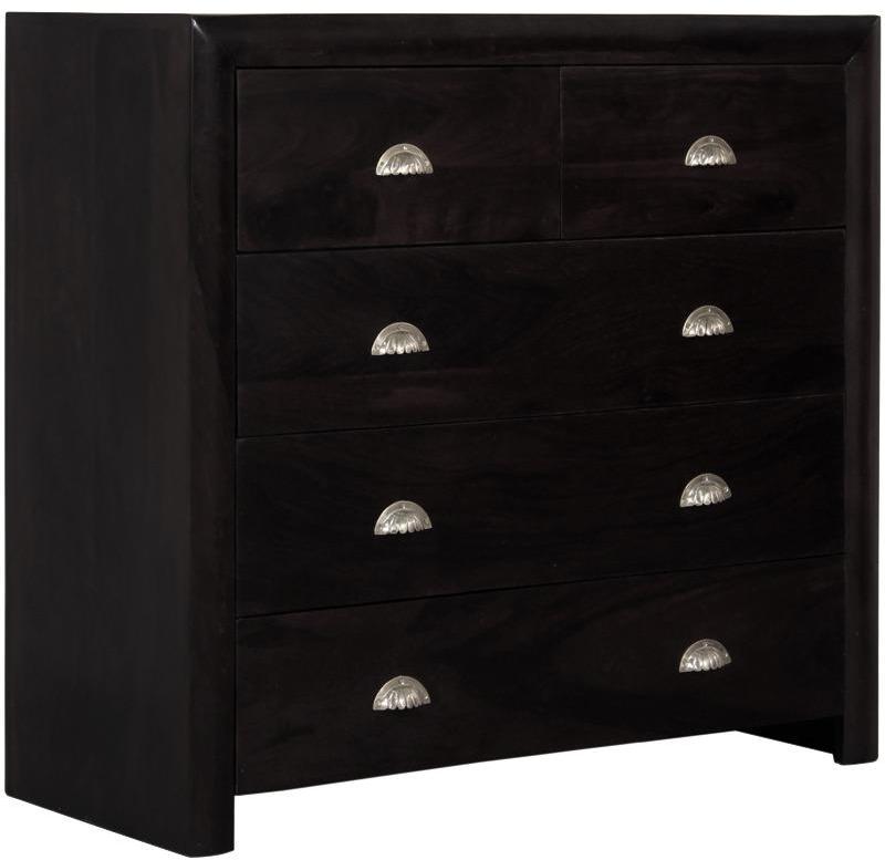 Woodsworth San Jose Solid Wood Compact Solid Wood Chest of Drawers in Espresso Walnut