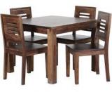 Woodsworth San Juan Premium Acacia Wood Four Seater Dining Set In Provincial Teak Finish